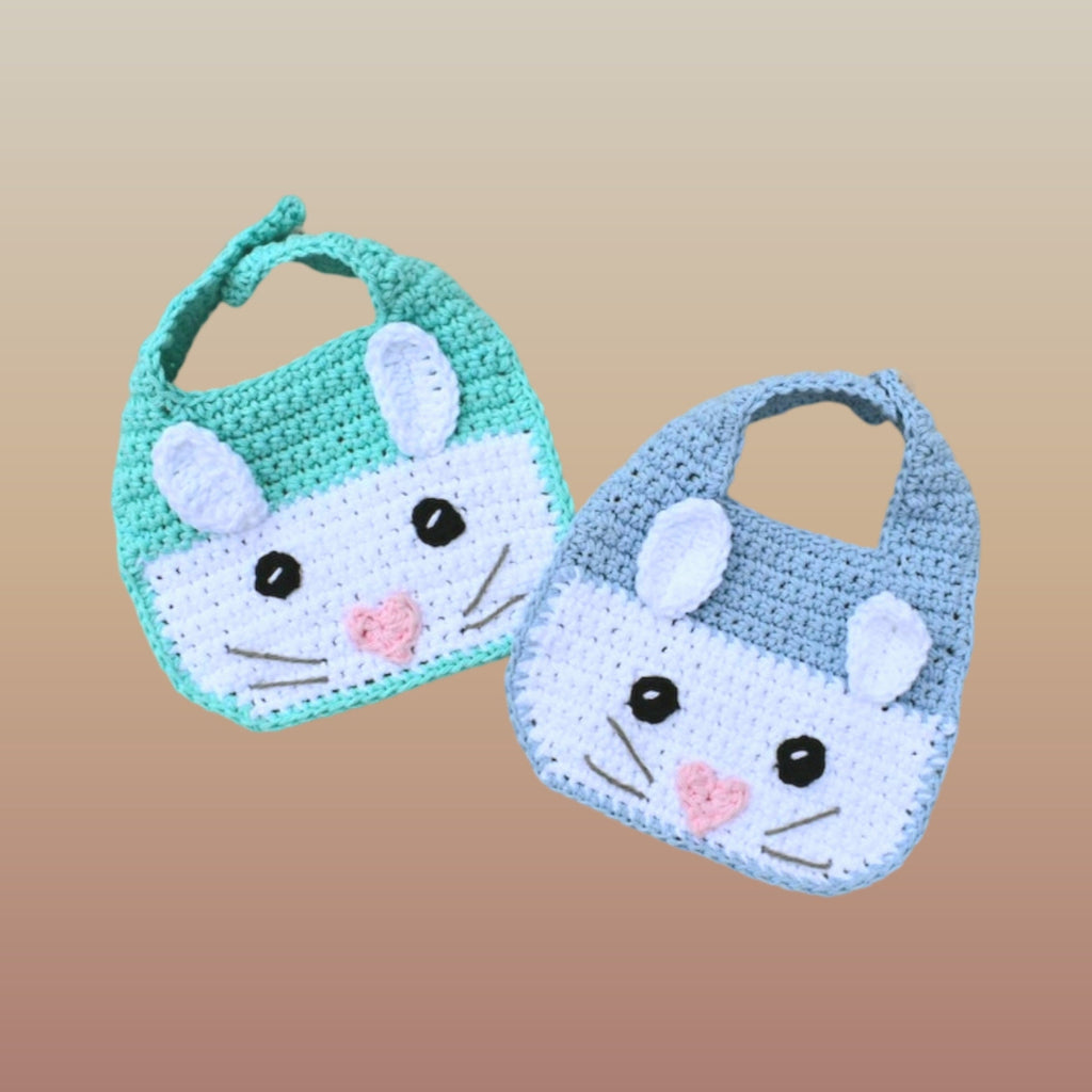Vincent Bunny Baby Bib Crochet Pattern (PDF Download)