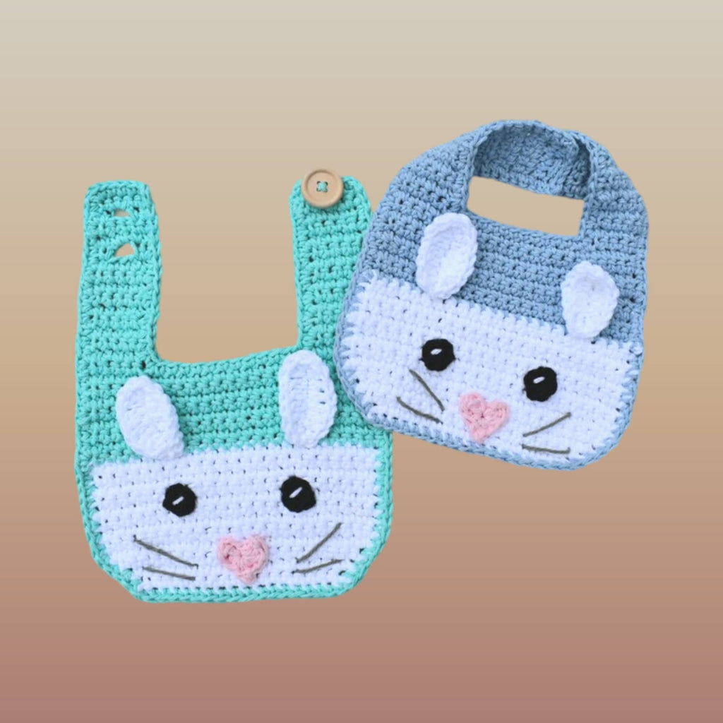 Vincent Bunny Baby Bib Crochet Pattern (PDF Download)