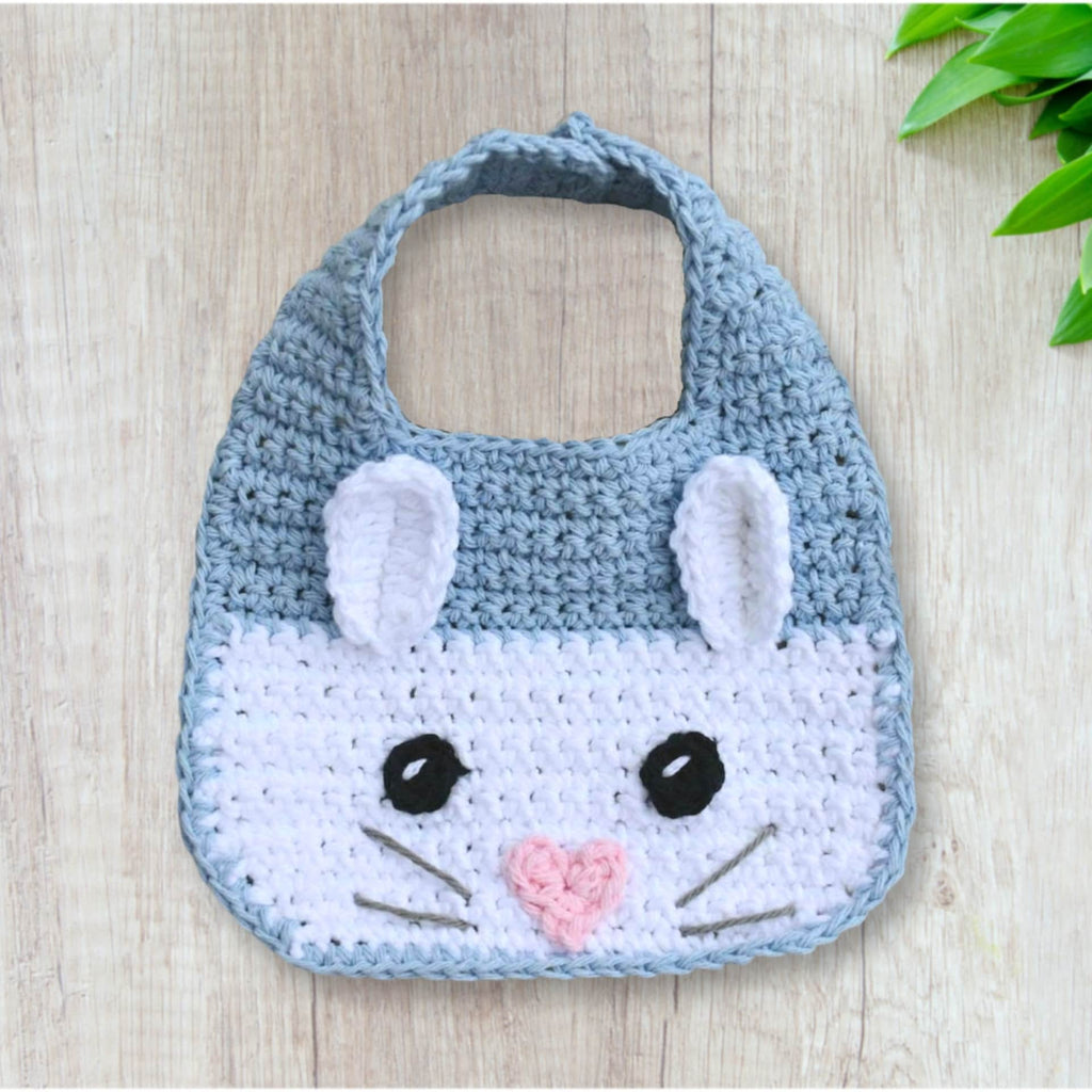 Vincent Bunny Baby Bib Crochet Pattern (PDF Download)