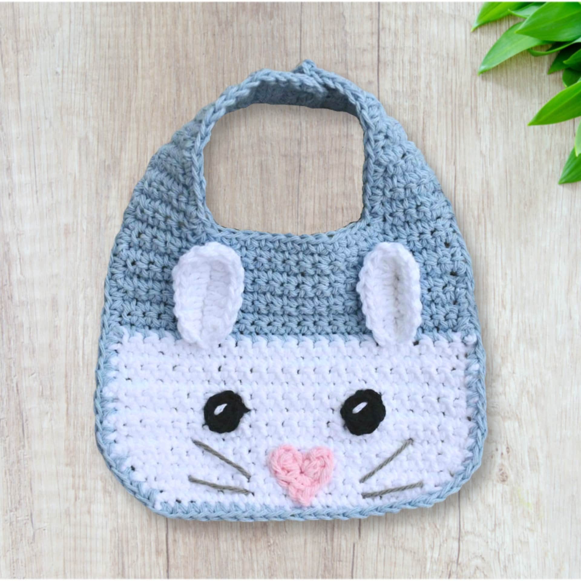 Vincent Bunny Baby Bib Crochet Pattern (PDF Download)