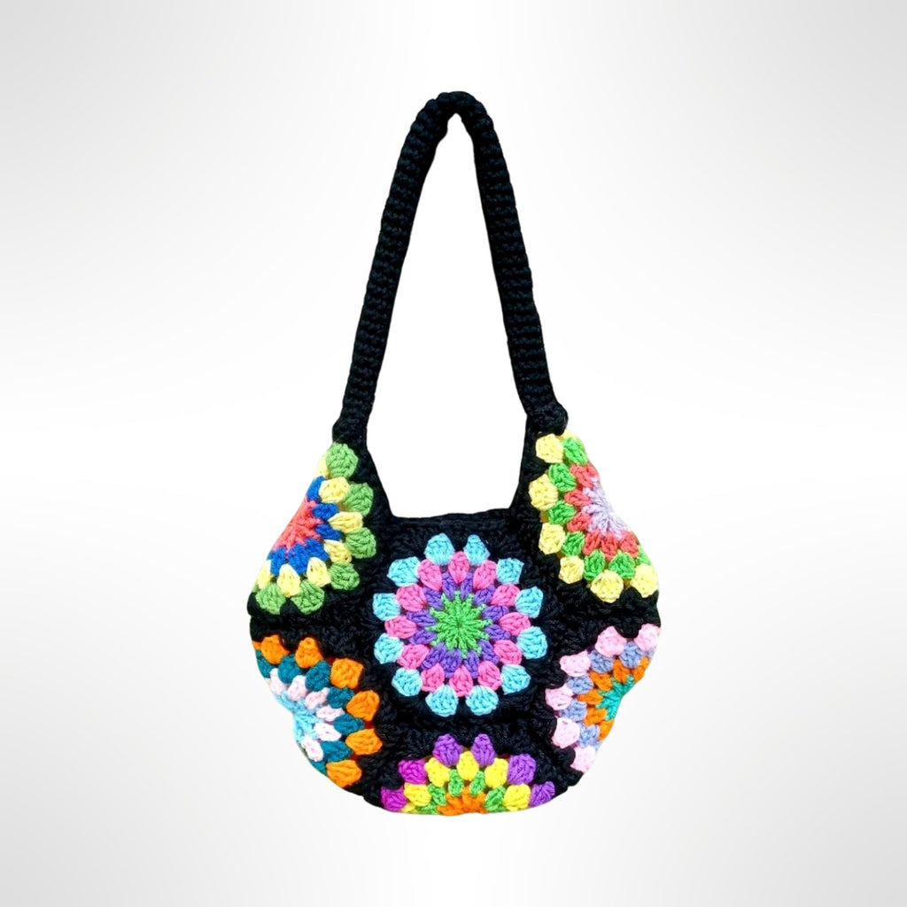 Spinning Jenny Flower Bag Crochet Pattern, Granny Square Handbag (Digital Download)