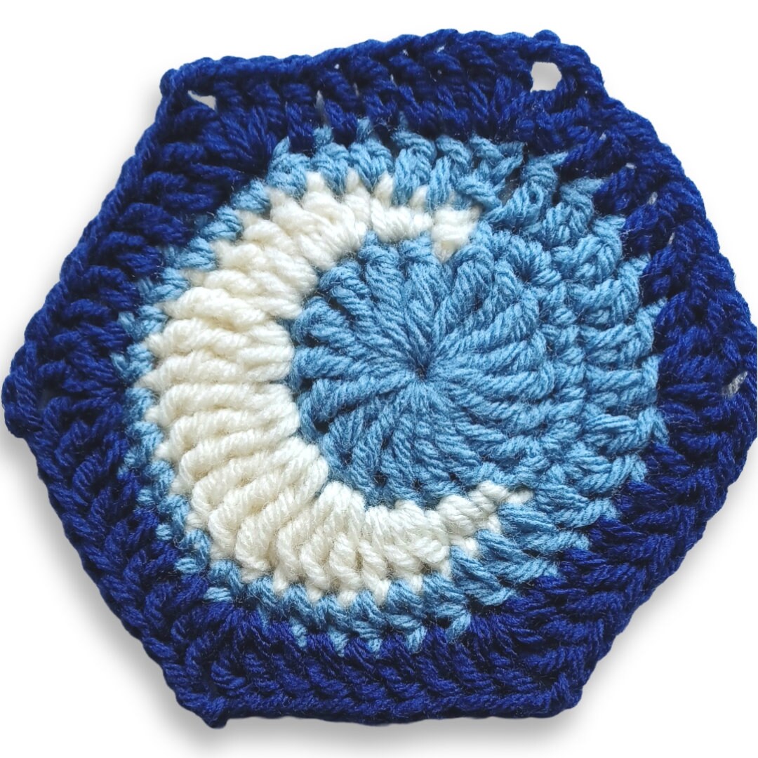 Crescent Moon Crochet Granny Square & Hexagon Pattern (PDF)
