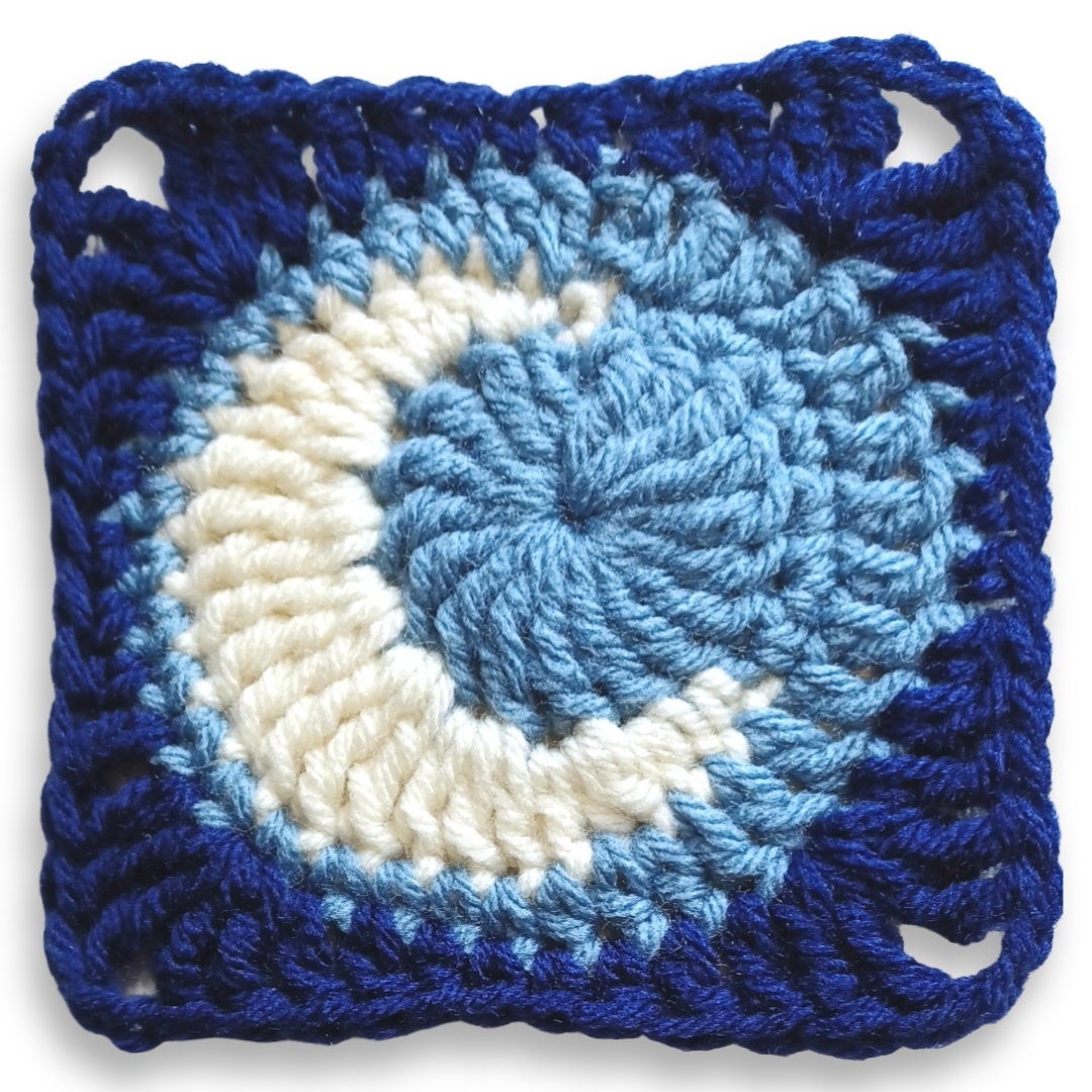 Crescent Moon Crochet Granny Square & Hexagon Pattern (PDF)