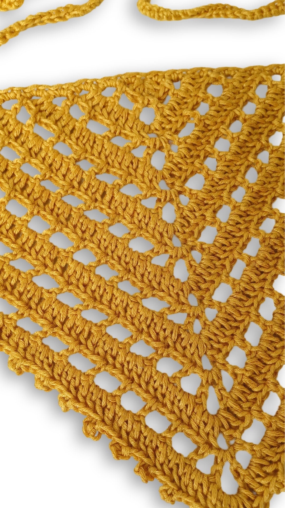 Crochet Eyelet Bandana Pattern: Beginner Friendly Lace Kerchief (Digital Download)