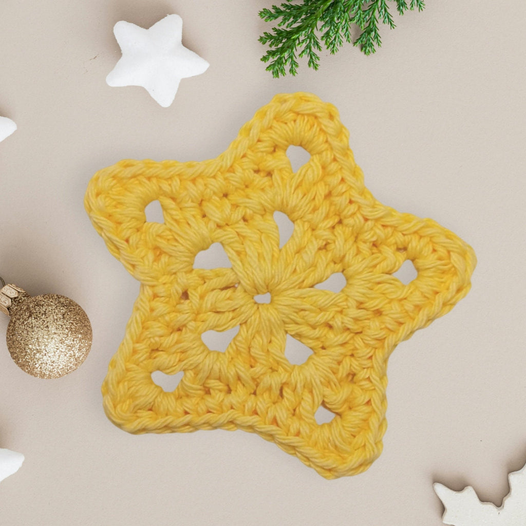 Star Ornament Crochet Pattern: Easy Stitch Christmas Applique (PDF Download)