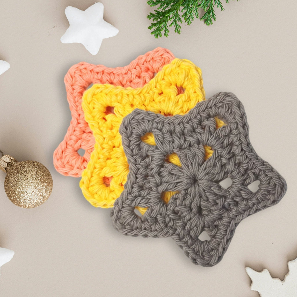 Star Ornament Crochet Pattern: Easy Stitch Christmas Applique (PDF Download)