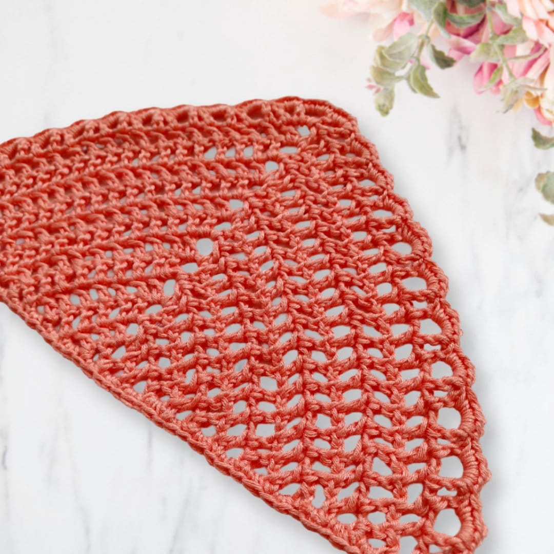 Crochet Mesh Lace Bandana Pattern, Beginner Friendly (Digital Download)