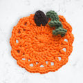 Lacy Pumpkin Coaster Crochet Pattern: Halloween Mug Rug (Digital Download)