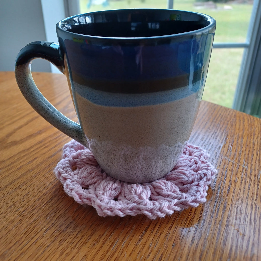 Rosa Coasters Crochet Pattern: Easy Stitch Mug Rug (PDF Download)