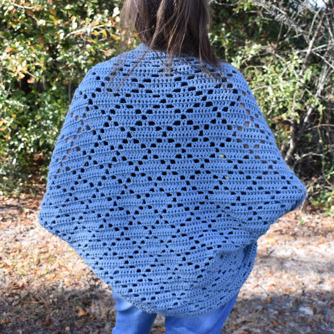 Diamond Cocoon Cardigan Crochet Pattern, Easy Skill Level (PDF Download)