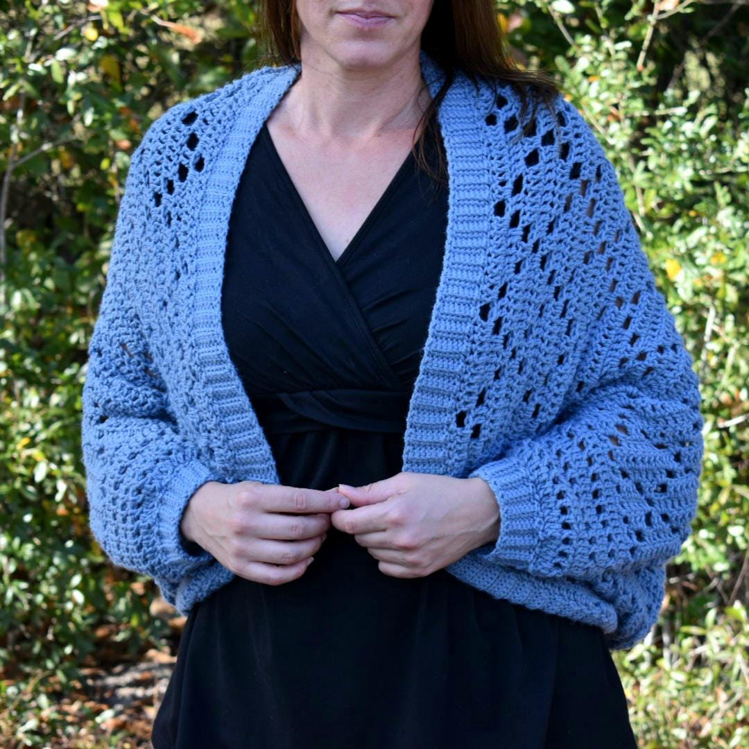 Diamond Cocoon Cardigan Crochet Pattern, Easy Skill Level (PDF Download)