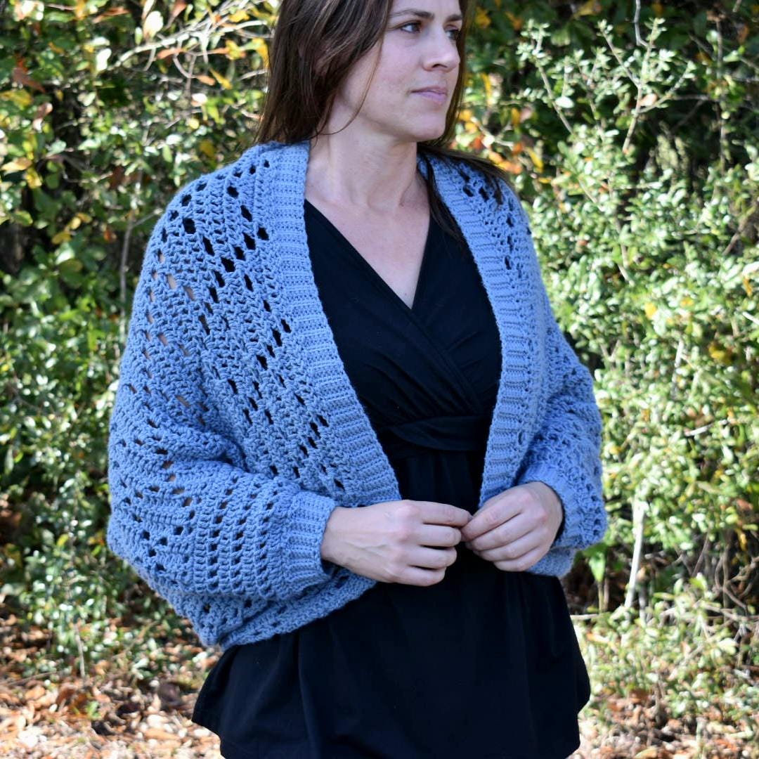 Diamond Cocoon Cardigan Crochet Pattern, Easy Skill Level (PDF Download)