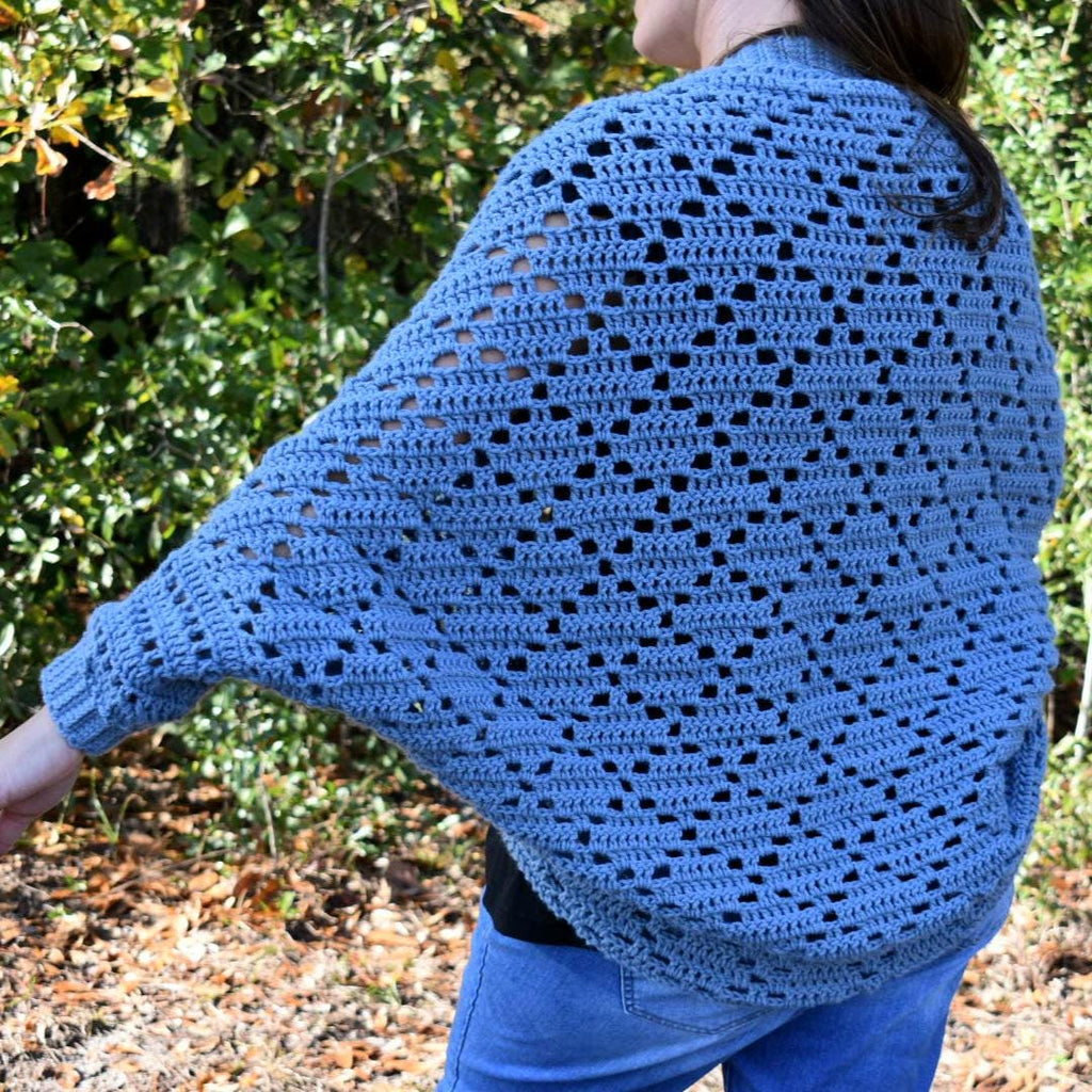 Diamond Cocoon Cardigan Crochet Pattern, Easy Skill Level (PDF Download)