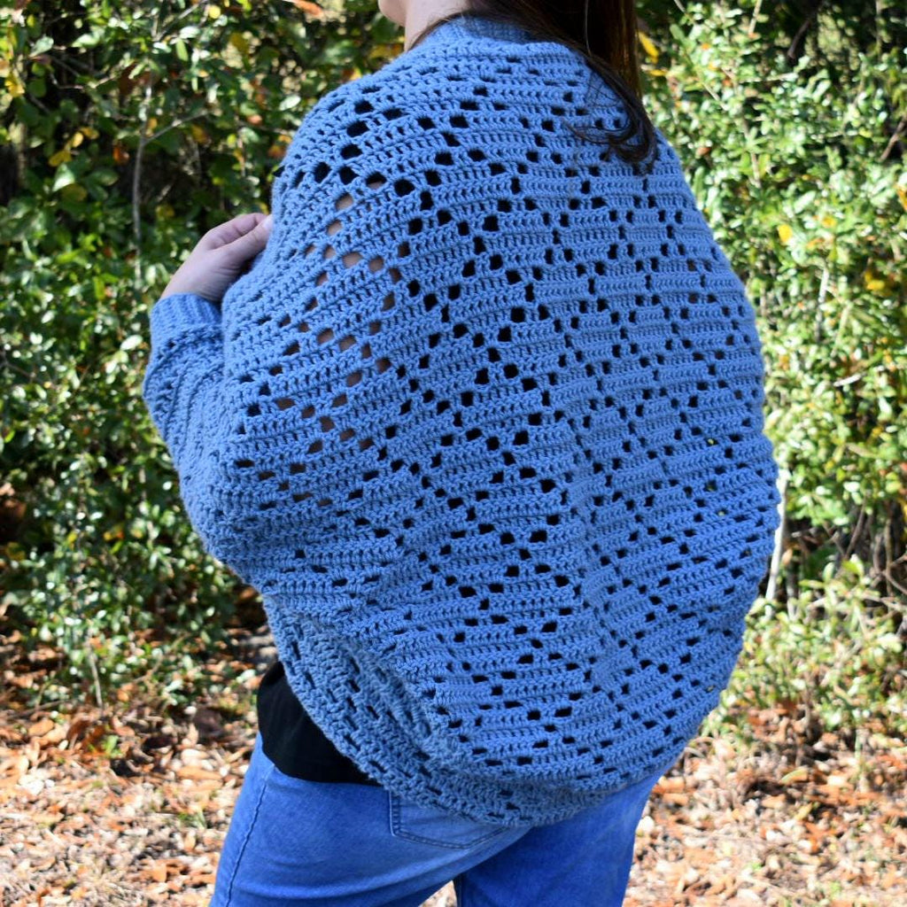 Diamond Cocoon Cardigan Crochet Pattern, Easy Skill Level (PDF Download)