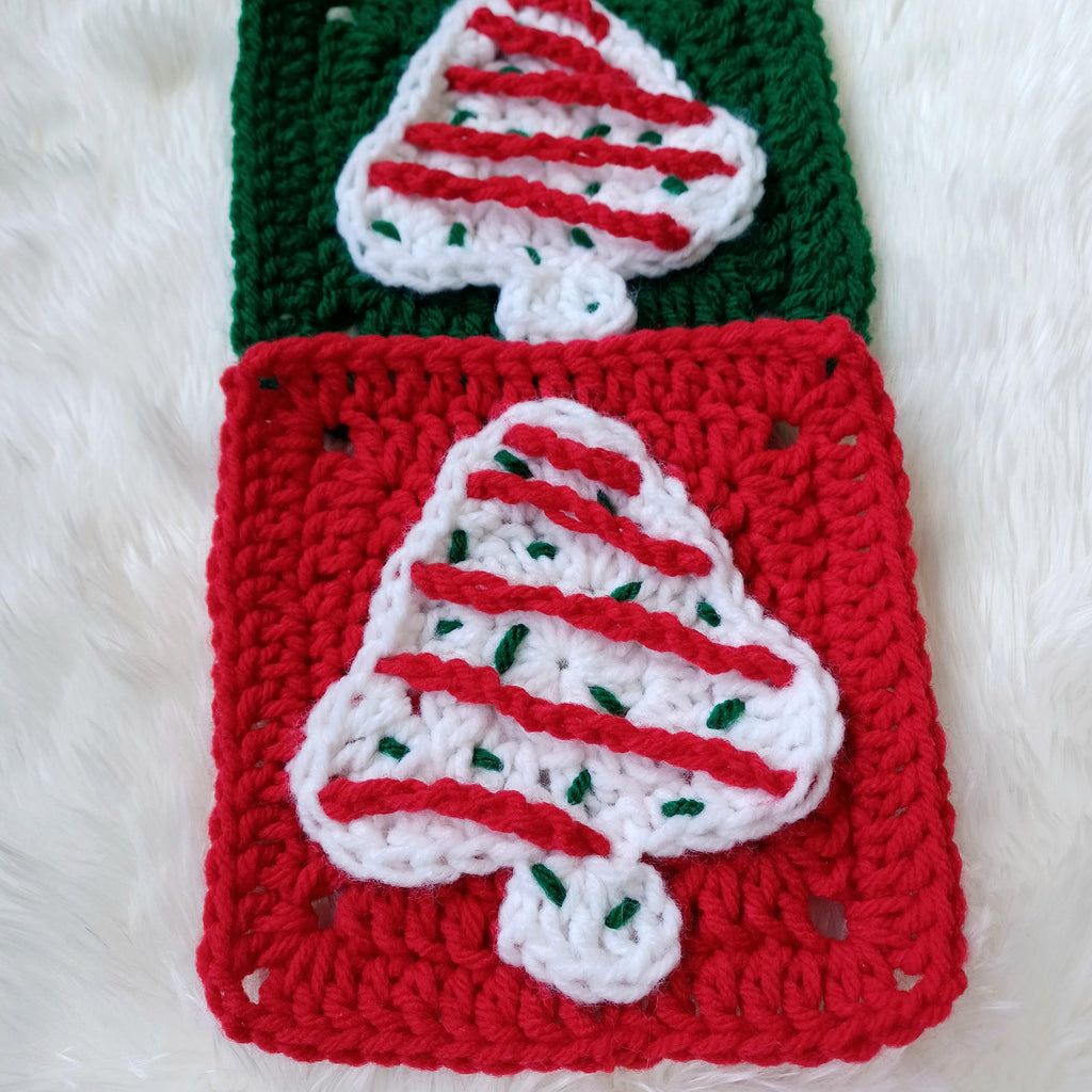 Christmas Tree Cake Granny Square INSTANT DOWNLOAD DIGITAL Crochet Pattern