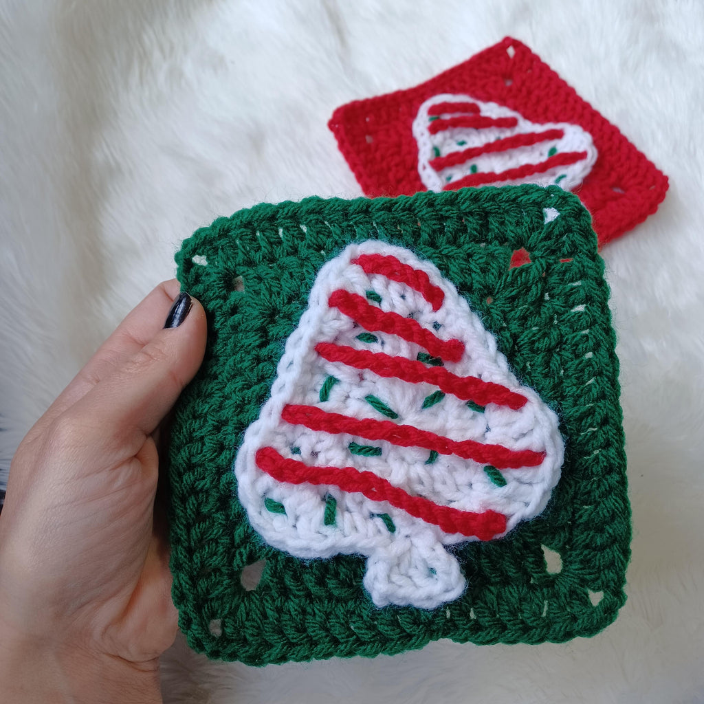 Christmas Tree Cake Granny Square INSTANT DOWNLOAD DIGITAL Crochet Pattern