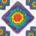 Rainbow Snowflake Digital crochet pattern instant download pdf Granny Square instructions