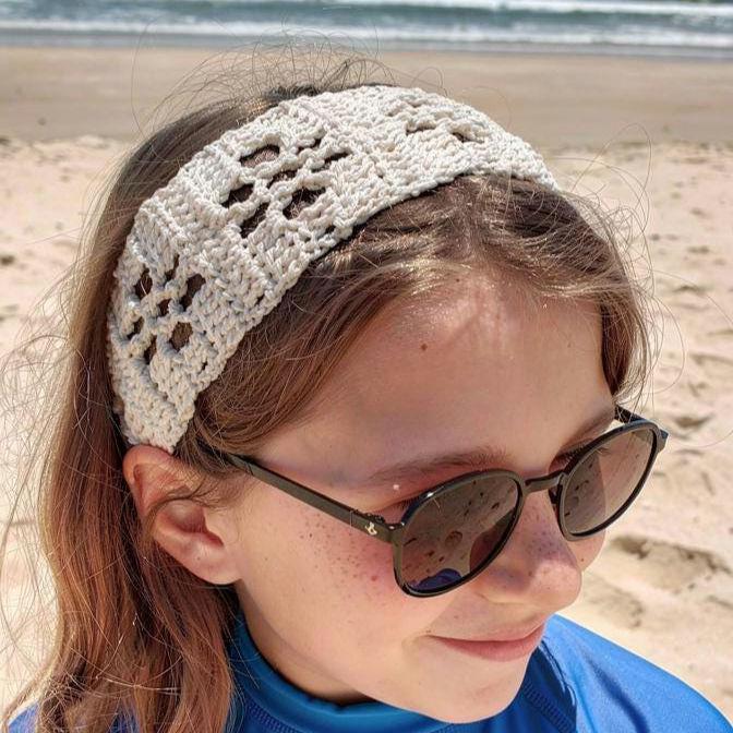 Filet Flower Headband Crochet Pattern Instant Digital Download Pdf