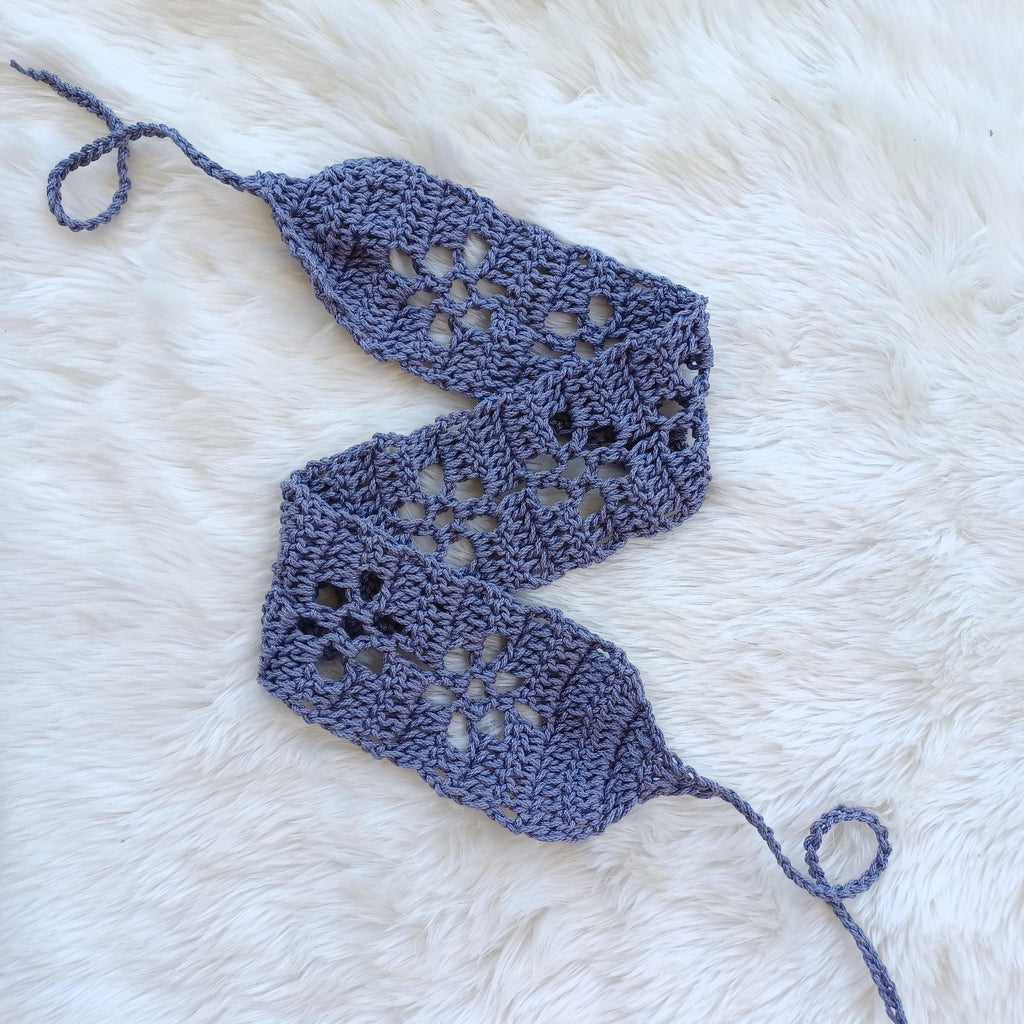 Filet Flower Headband Crochet Pattern Instant Digital Download Pdf