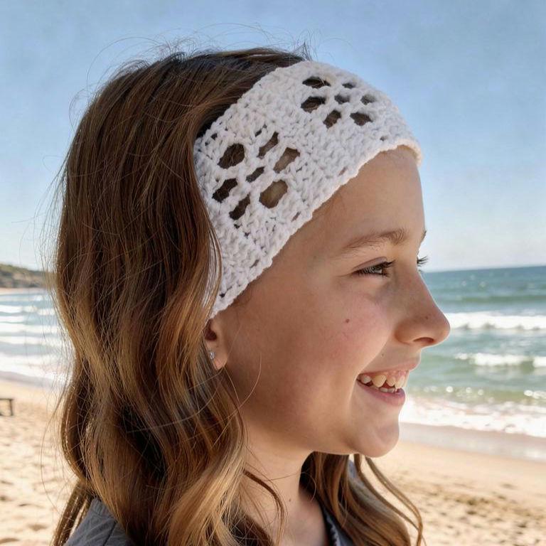 Filet Flower Headband Crochet Pattern Instant Digital Download Pdf