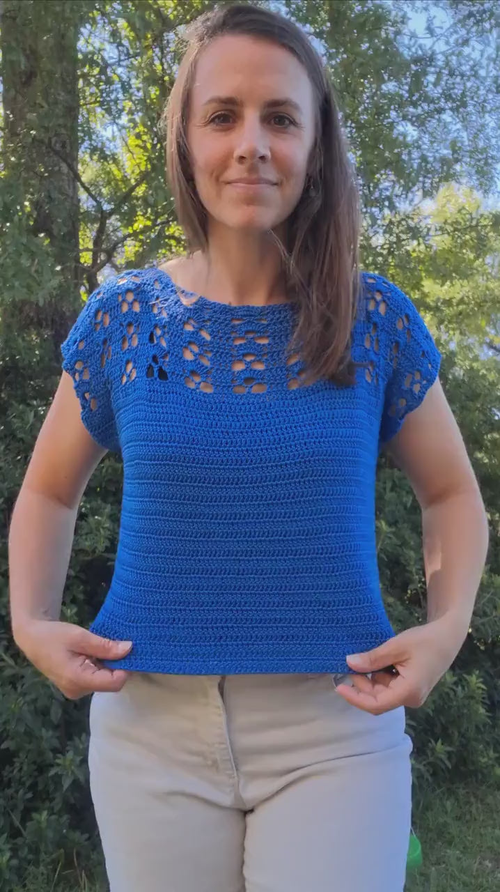 Snapdragon Lace T-shirt Digital Download Crochet Pattern
